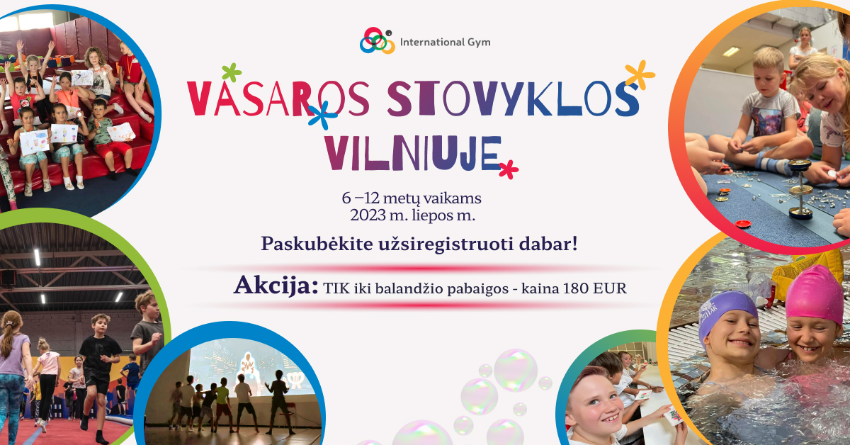 Akcija: gaukite nuolaidą vasaros stovykloms Vilniuje ir Kaune!
